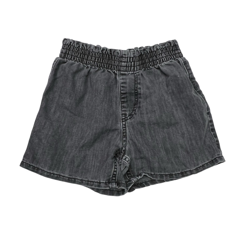 H&M Gray Chambray Denim Elastic Waist Shorts